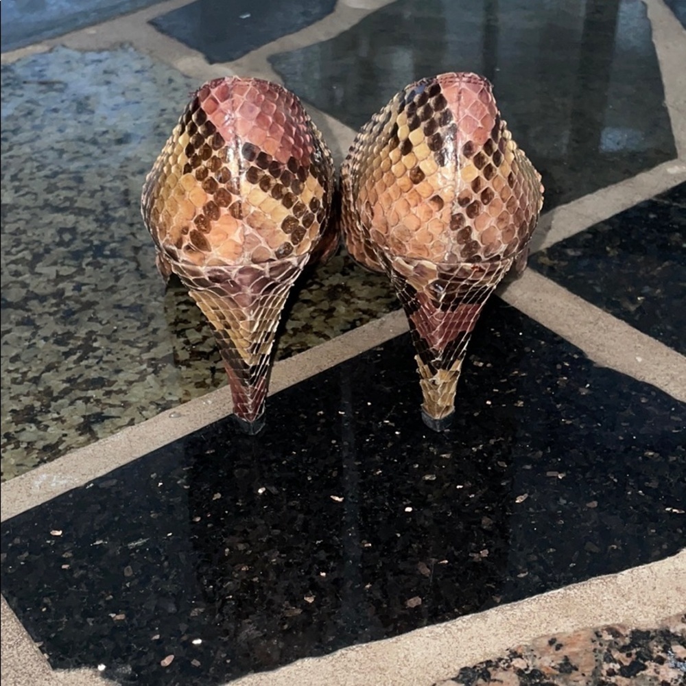 Stuart Weitzman For Mr Seymour Snakeskin Heels - Picture 3 of 5